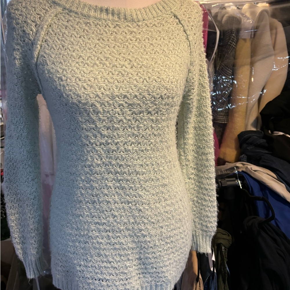Frenchi Light Green Textured Women's Sweater